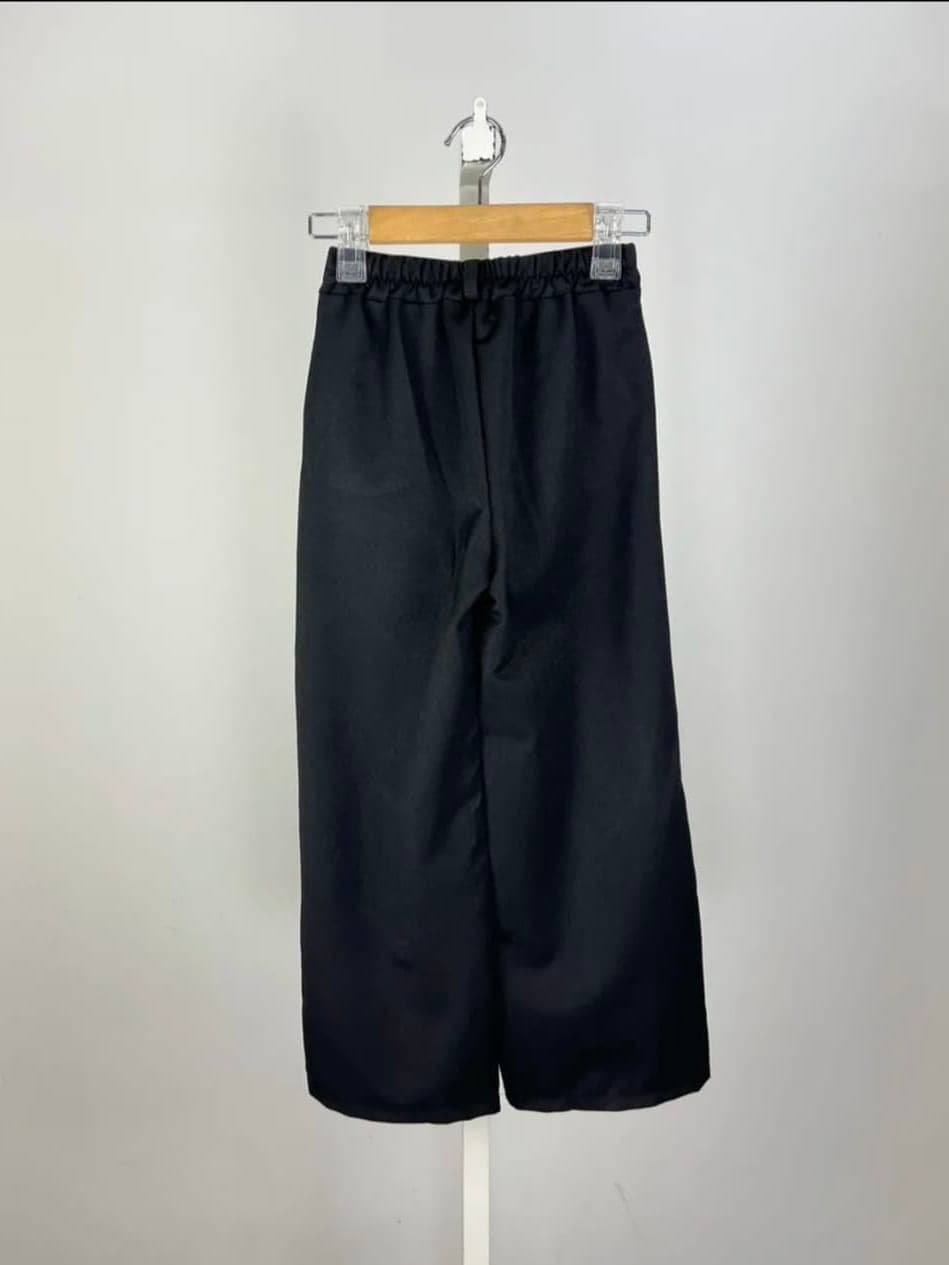 Pantalon fluide coupe large, Noir